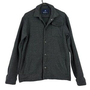 Ben Sherman Jacket Men's Small Snap Front Waffle Knit Shacket Charcoal Heather